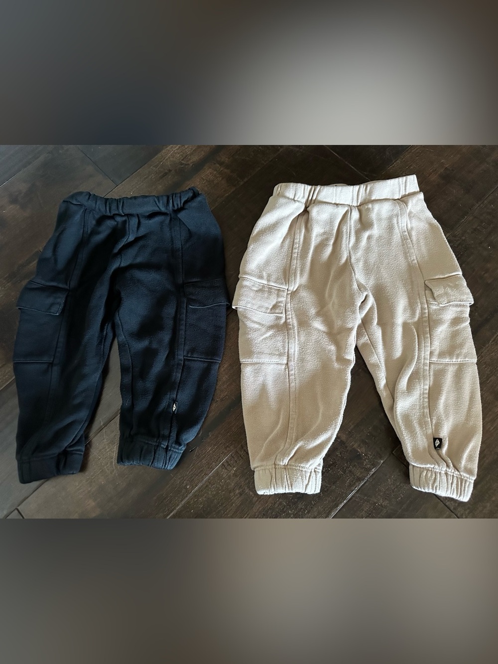 Kyte baby sweat pants in black and beige